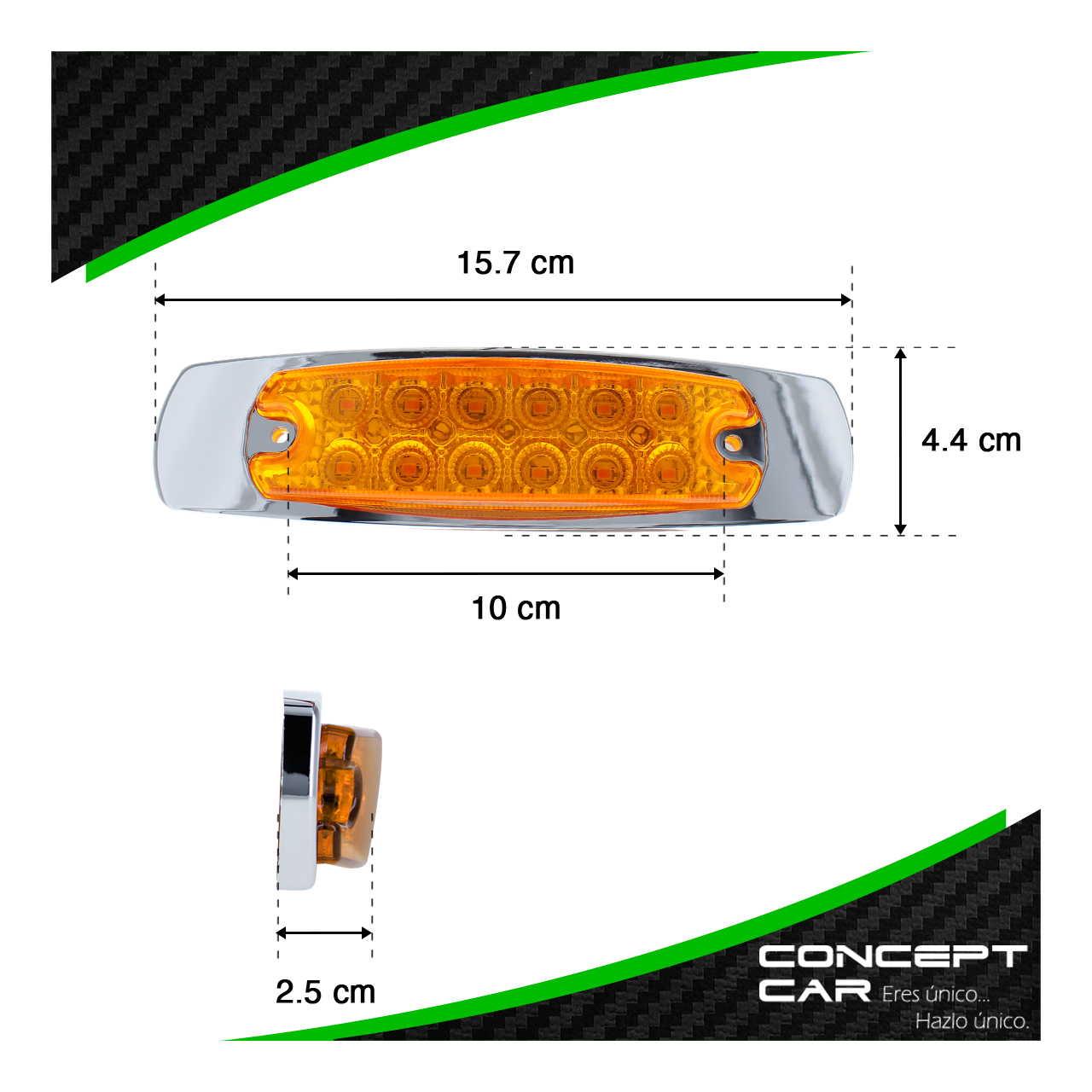 10 Plafon 12 Led Tipo Peter Laterales Remolque Caja Trailer