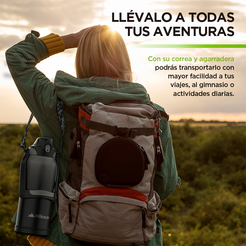 Termo para Agua de 2 Litros de Acero Inoxidable Ultra Resistente 