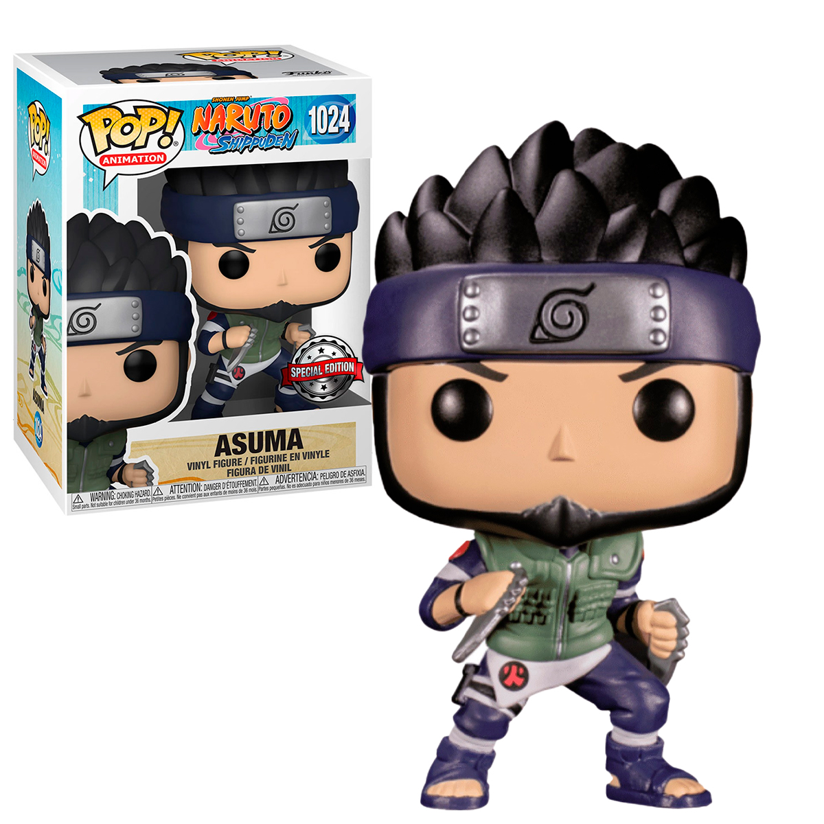 Funko Pop Asuma Sarutobi #1024 Naruto Shippuden Anime Figura Original