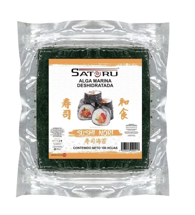Alga Nori Deshidratada Tostada Para Sushi 100 Hojas ¡promo!