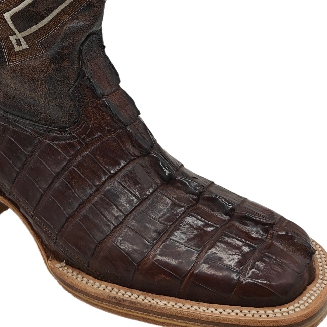 Bota Vaquera El Chiqueado Piel Autentica Cola de Cocodrilo