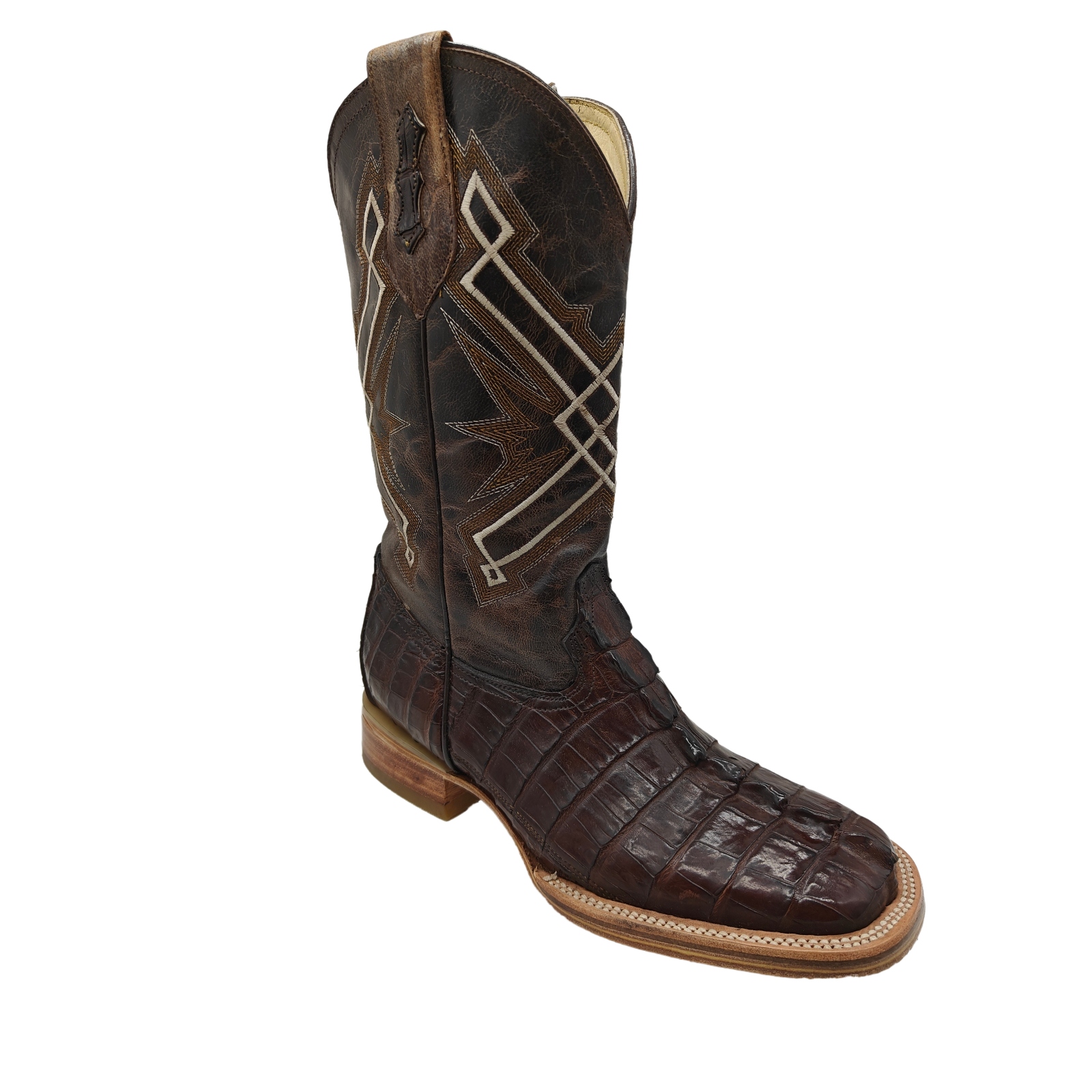 Bota Vaquera El Chiqueado Piel Autentica Cola de Cocodrilo