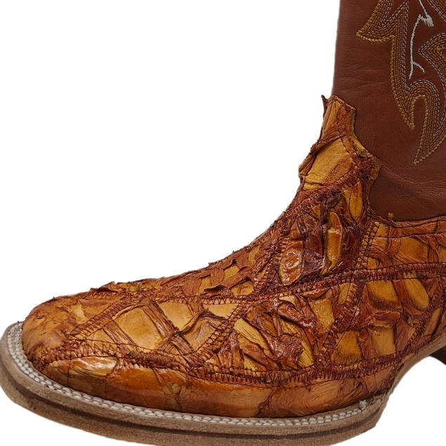Bota Vaquera El Chiqueado Piel Genuina Pescado Pirarucu
