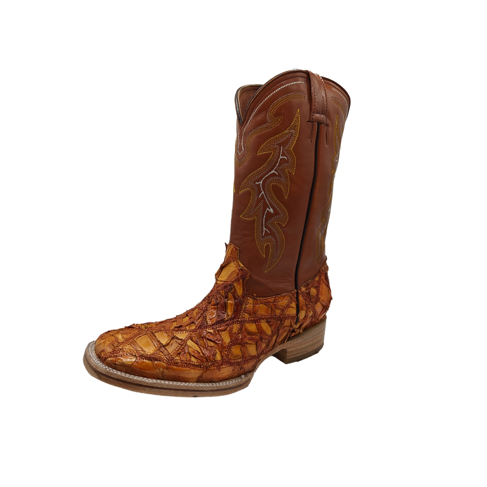 Bota Vaquera El Chiqueado Piel Genuina Pescado Pirarucu