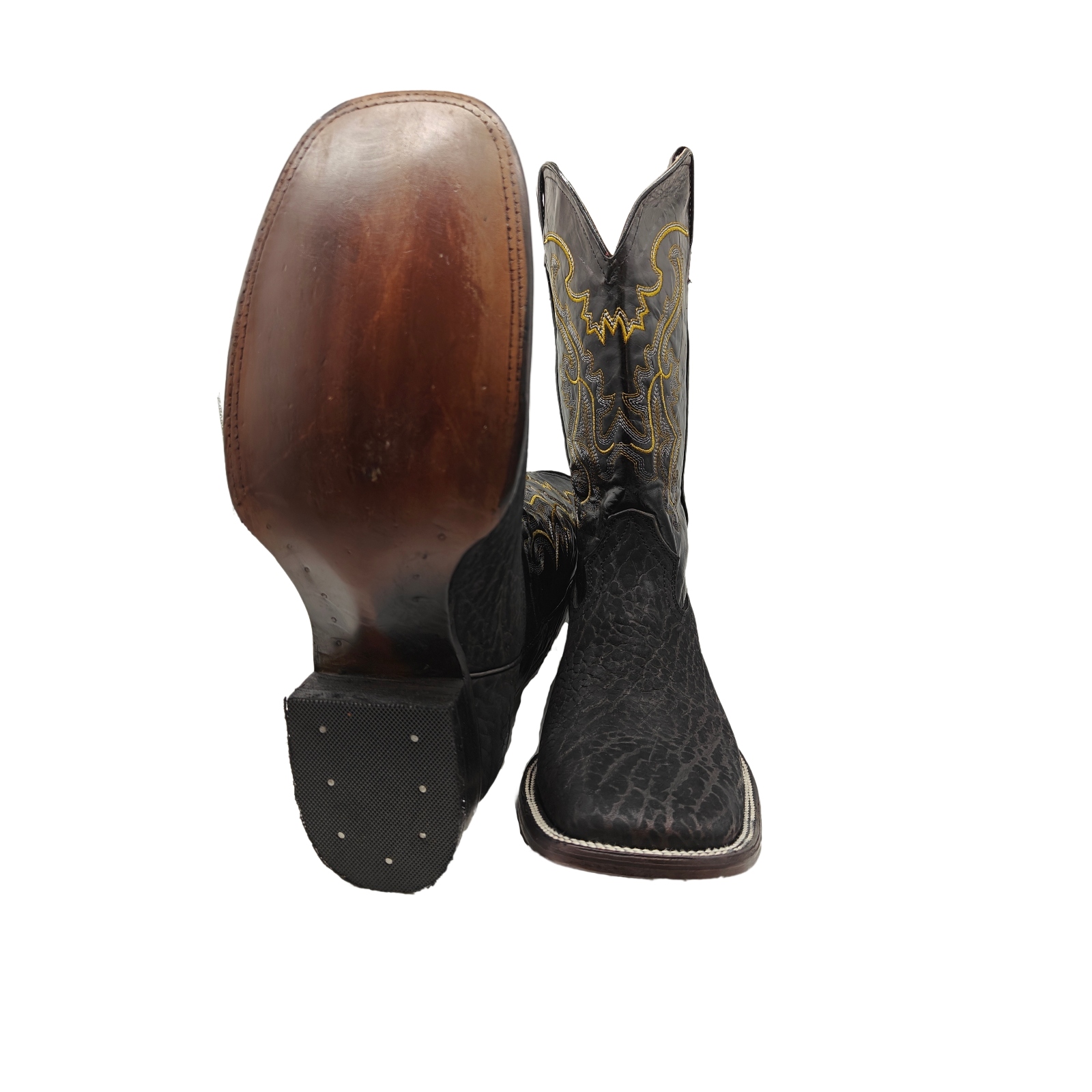 Botas Vaqueras El Chiqueado Piel Genuina de Cuello Toro