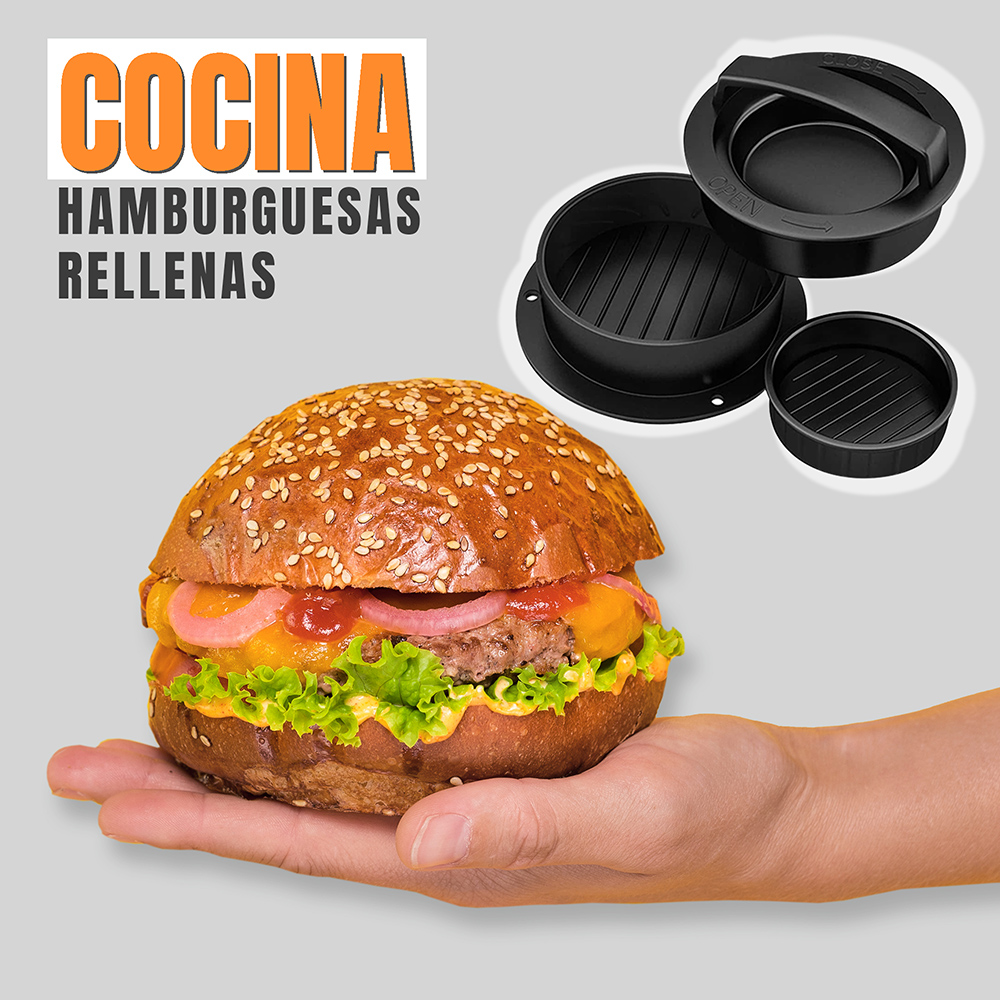 AGBOX Molde Prensa para Hamburguesa Manual Antiadherente TH-MOLD01