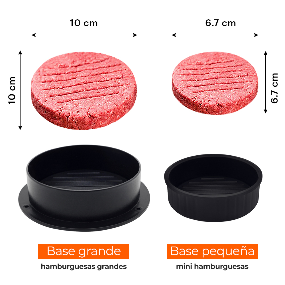 AGBOX Molde Prensa para Hamburguesa Manual Antiadherente TH-MOLD01