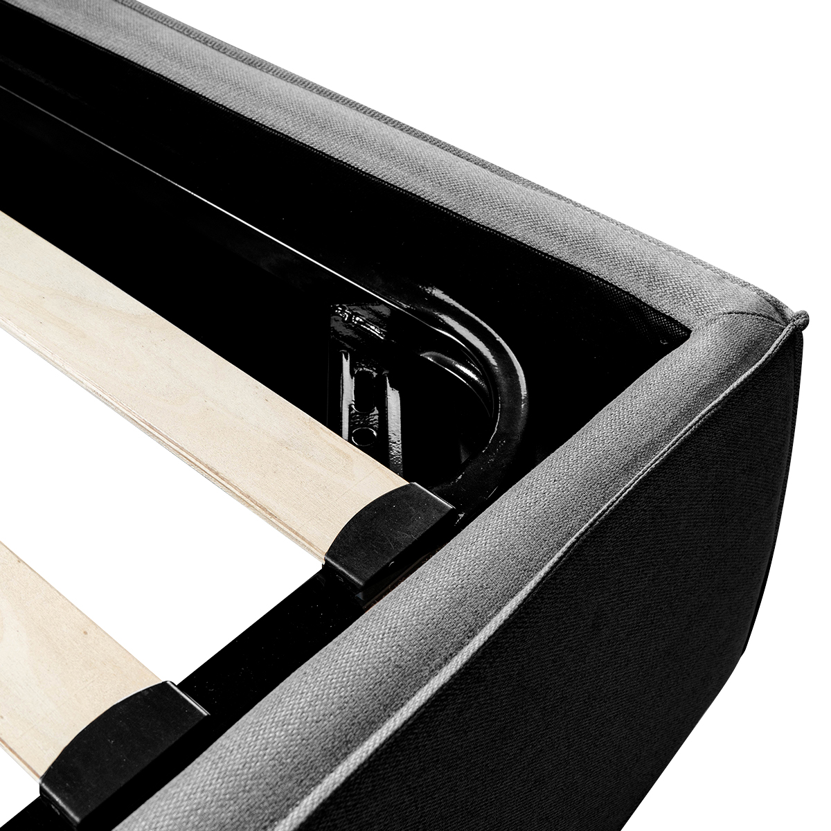 Base Queen Size Para CoIchón Roomi, Box Con Sistema De Almacenaje Gris