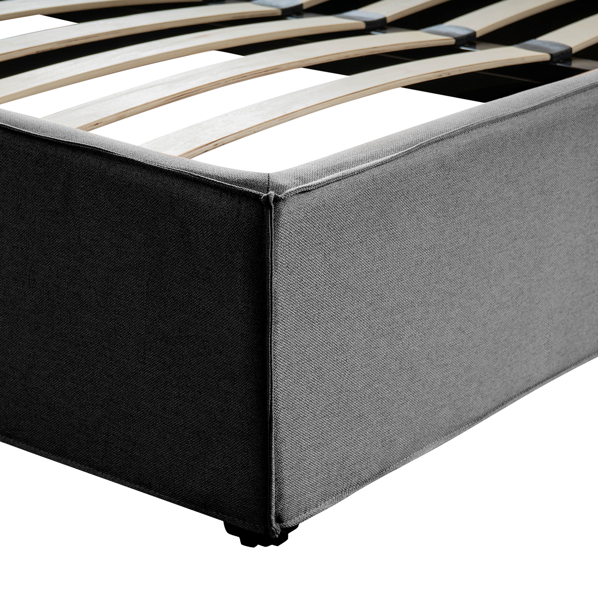 Base Queen Size Para CoIchón Roomi, Box Con Sistema De Almacenaje Gris