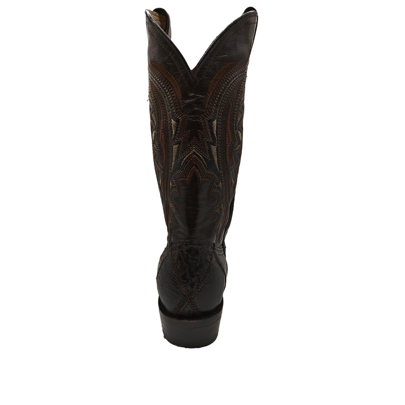 Botas Vaqueras El Chiqueado Piel Genuina Avestruz color Café