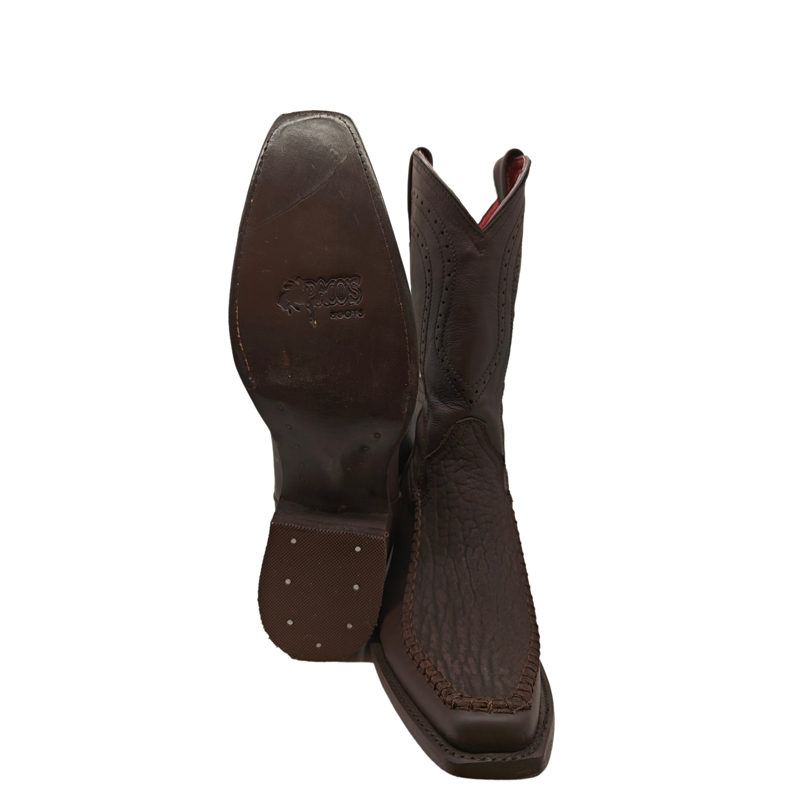 Botas Vaqueras El Chiqueado Piel Cuello de Toro color Café
