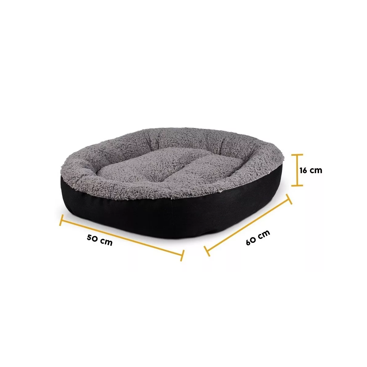 Camas Para Perros O Gatos Super Cómoda Y Suave 60x50cm Negro