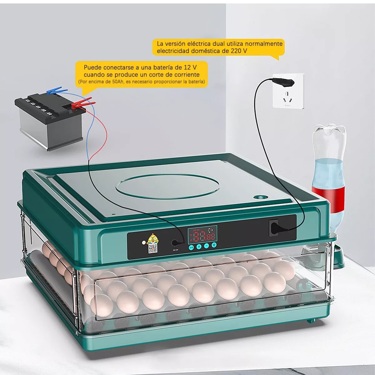 Incubadora Automática De Aves Corral P/ 38 Huevos Y Aves
