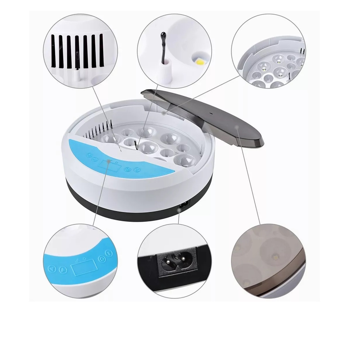 Incubadora De 9 Huevos Para Granja, Control Automático