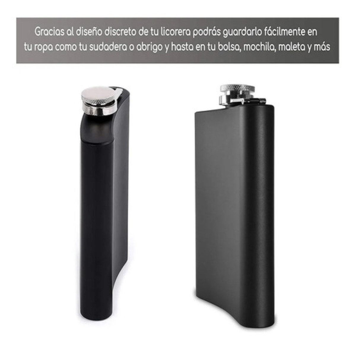 Licorera Y Ánfora De Bolsillo De 8 Onzas Negro Dibujo Aguila Aguila Negra