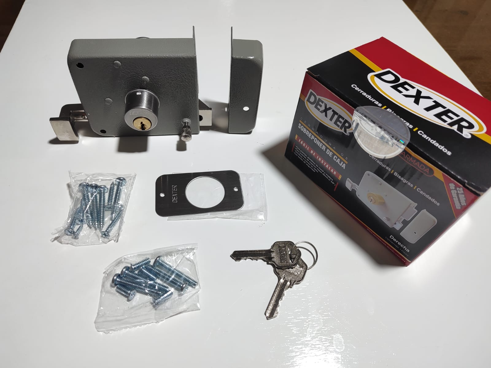 Cerradura Chapa Sobreponer Derecha Dexter Instala Fácil