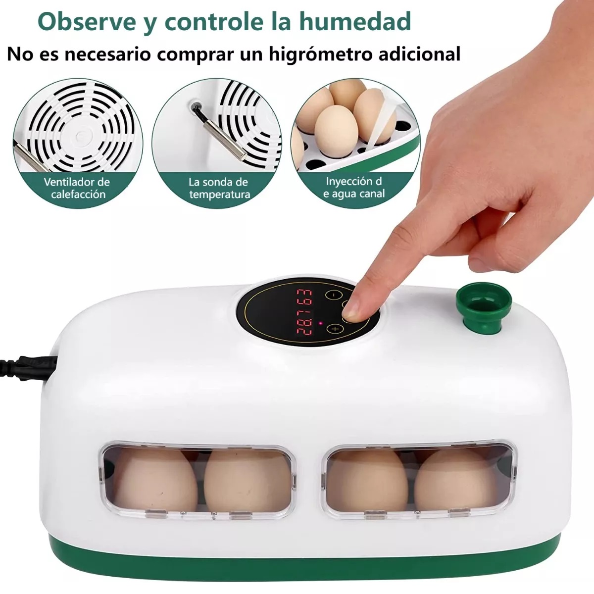 Incubadora De 8 Huevos Con Control Automático De Temperatura
