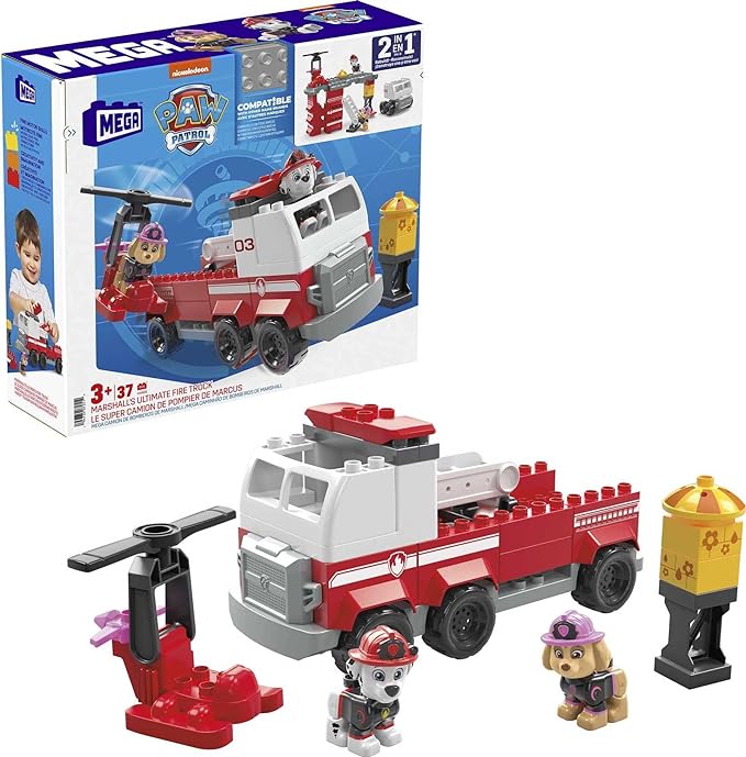 MEGA CAMIÓN DE BOMBEROS DE MARSHALL - Paw patrol - nickelodeon - Mega - Mattel