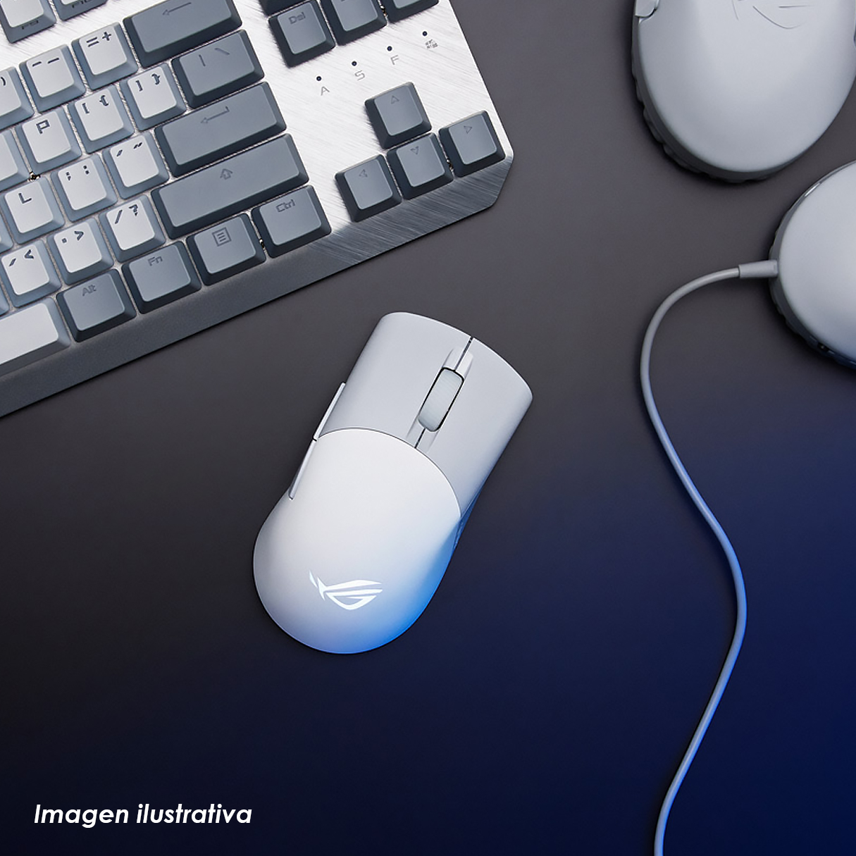 Mouse Gamer ASUS P709 ROG Keris Wireless AimPoint 36000DPI 5 Botones Blanco 