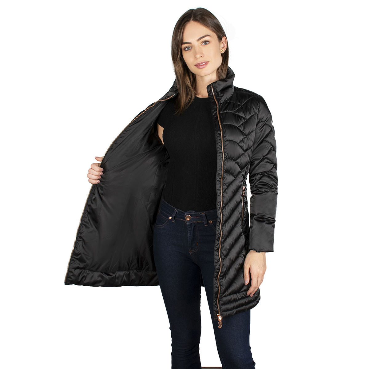 Chamarra Lifestyle Greenlander Capitonada Larga Mujer