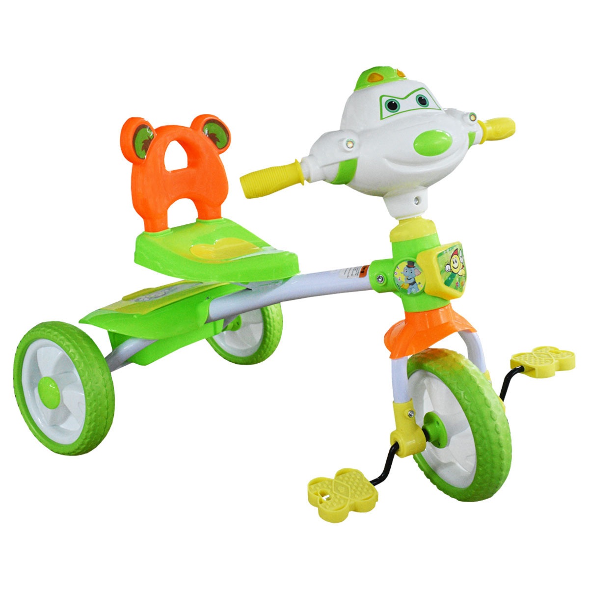 Triciclo para niños con Canastilla Avion Verde