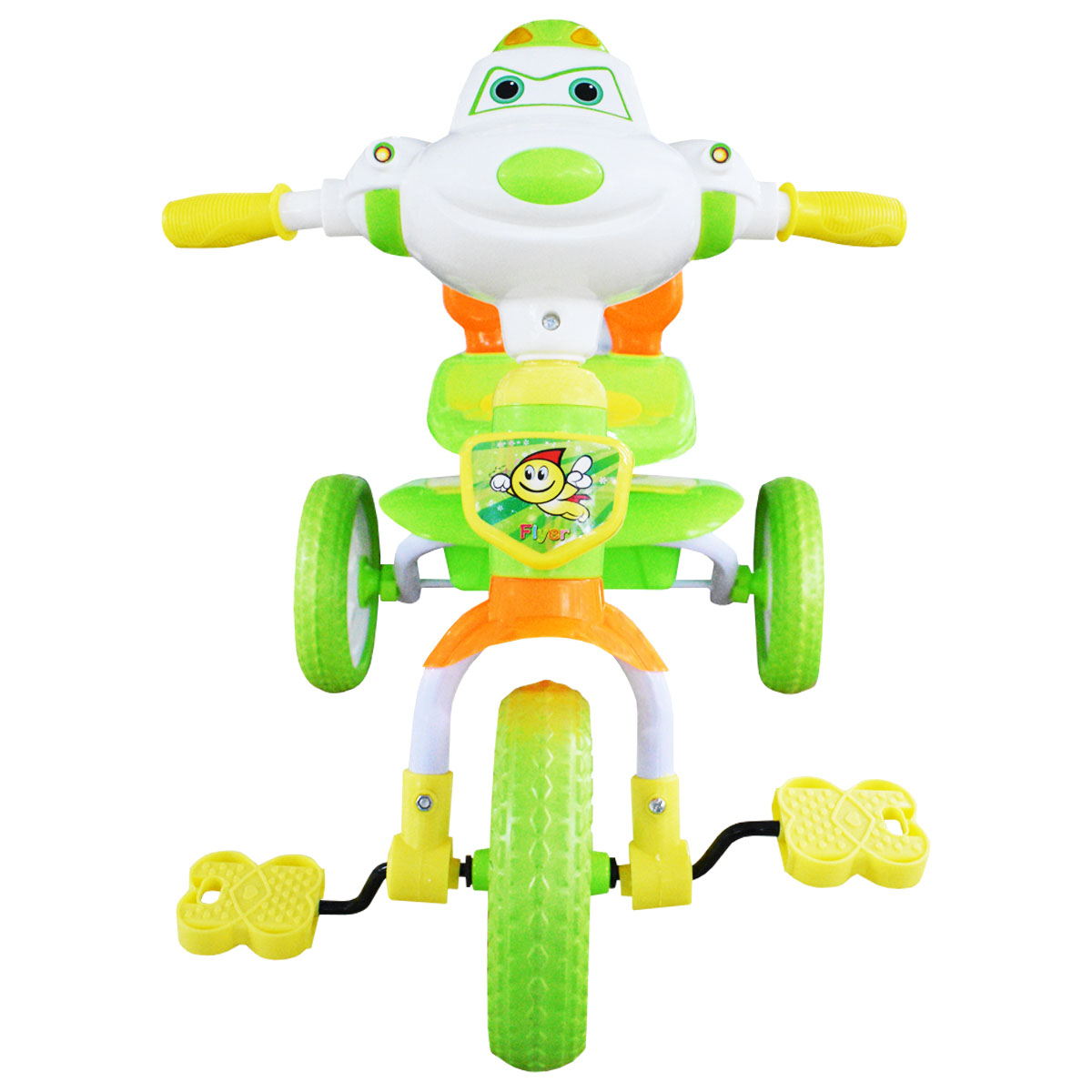 Triciclo para niños con Canastilla Avion Verde