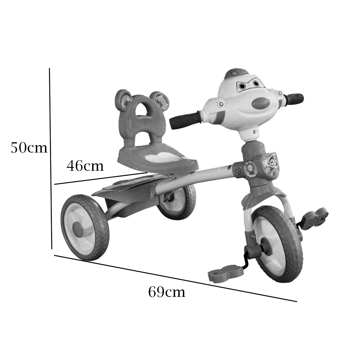 Triciclo para niños con Canastilla Avion Verde