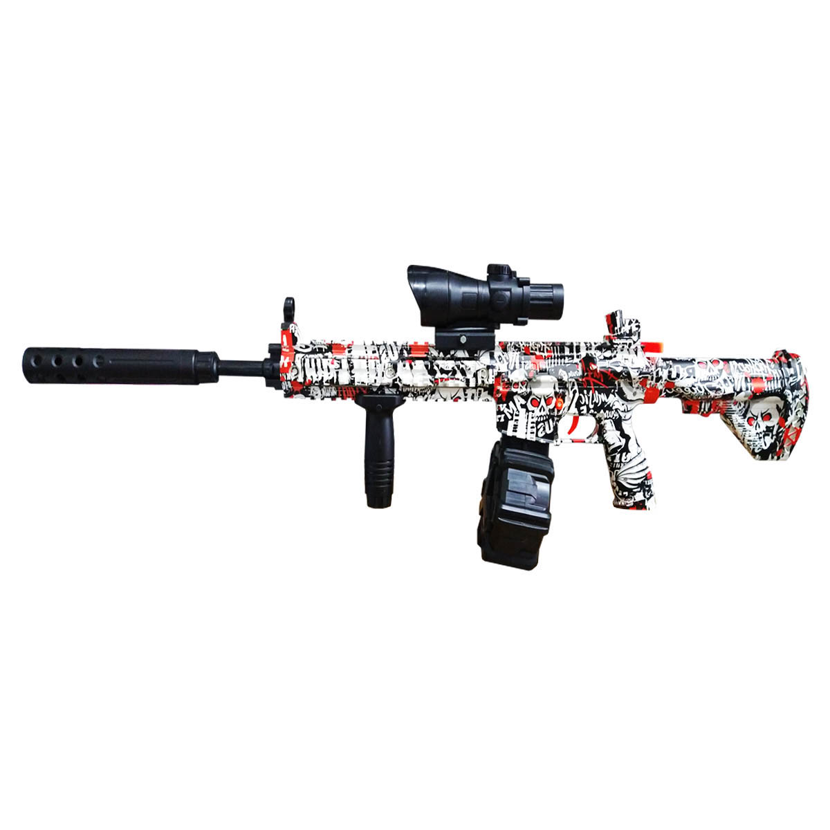 Pistola Metralleta Automática Con Bolas Hidrogel Juguete Mp9