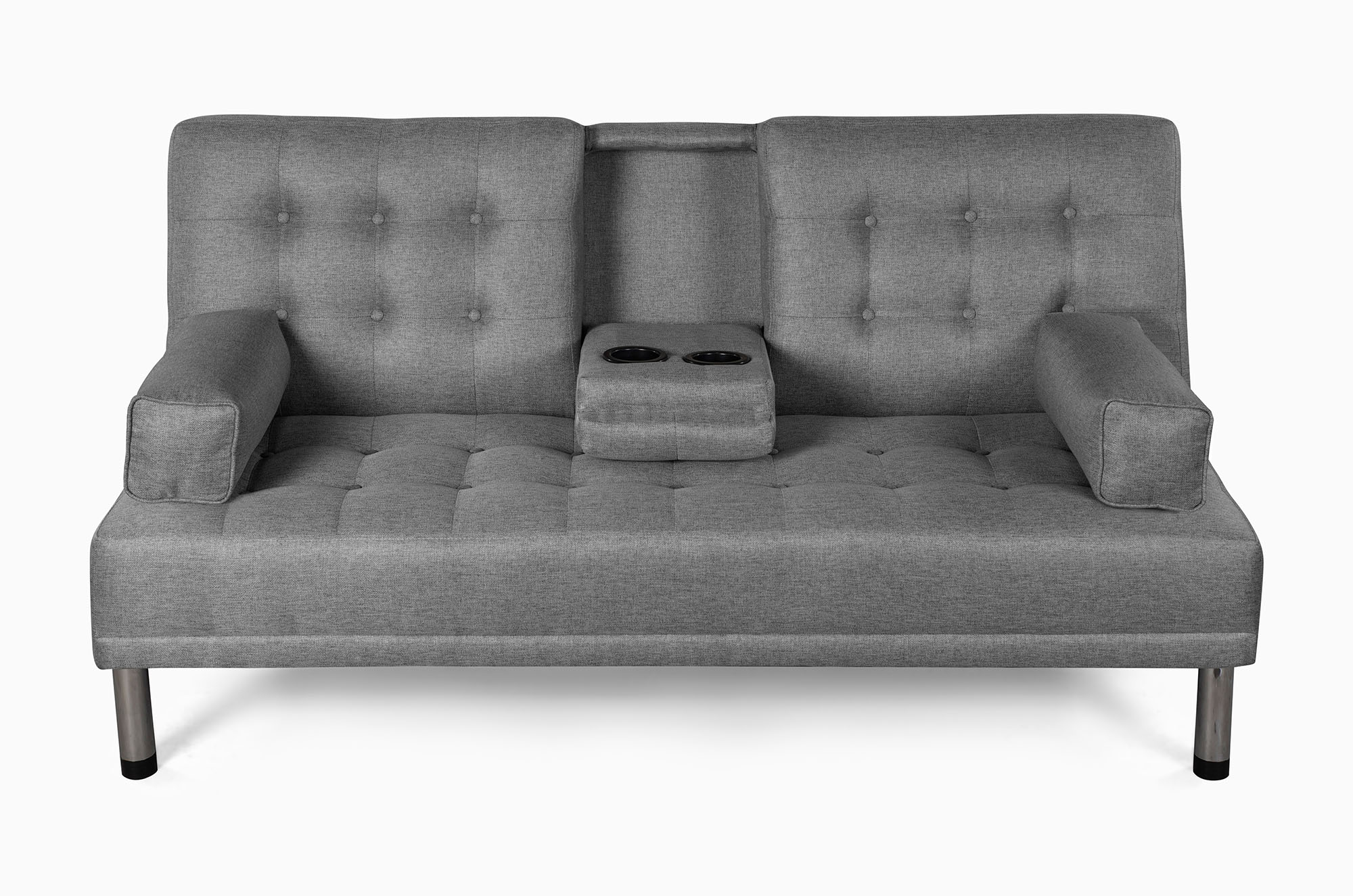 Sofá cama con reposabrazos terciopelo gris claro - referencia Mqm-351944