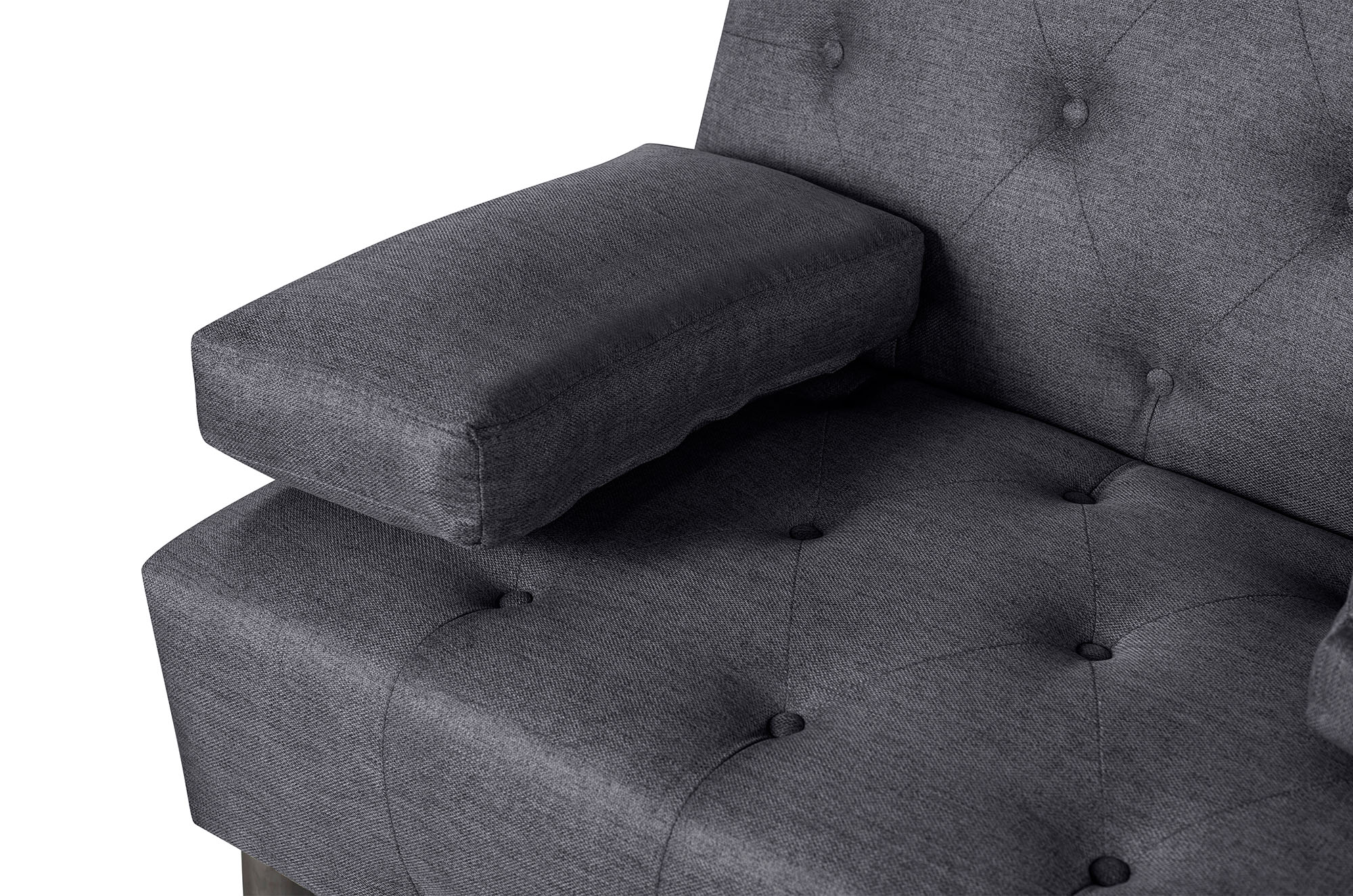 Caroli Sofá Cama Gris Oxford Sofantastico Con Portavasos