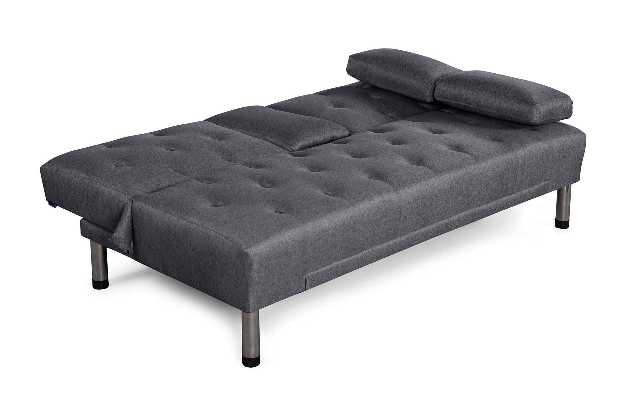 Caroli Sofá Cama Gris Oxford Sofantastico Con Portavasos