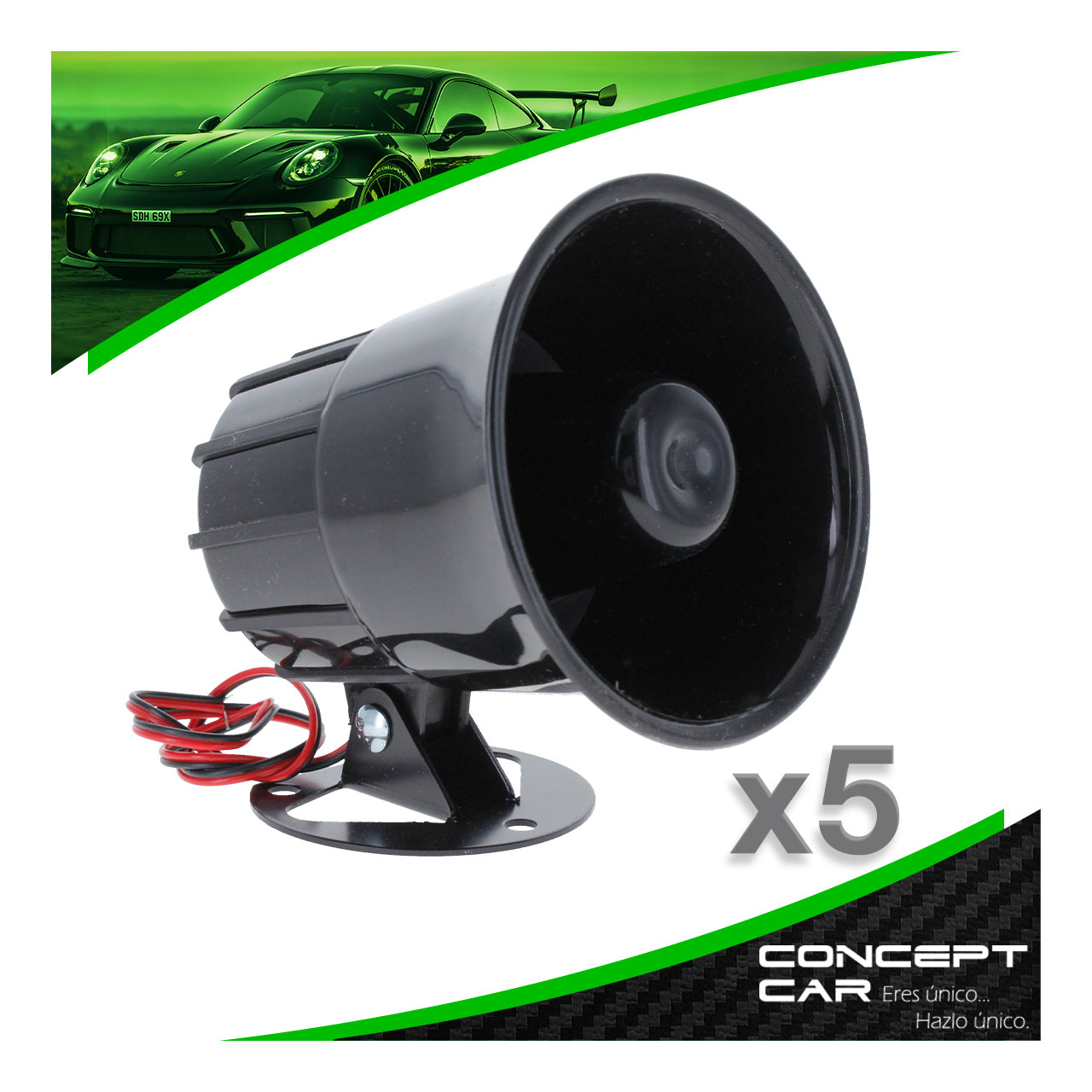 5 Sirena Electronica Tono Tarzan 15 Watts Alta Potencia 