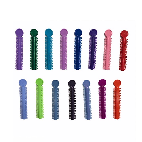 10 Bastones Ligas Bandeja De Ortodoncia Colores Surtido