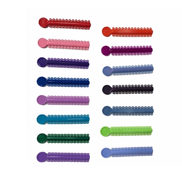 10 Bastones Ligas Bandeja De Ortodoncia Colores Surtido