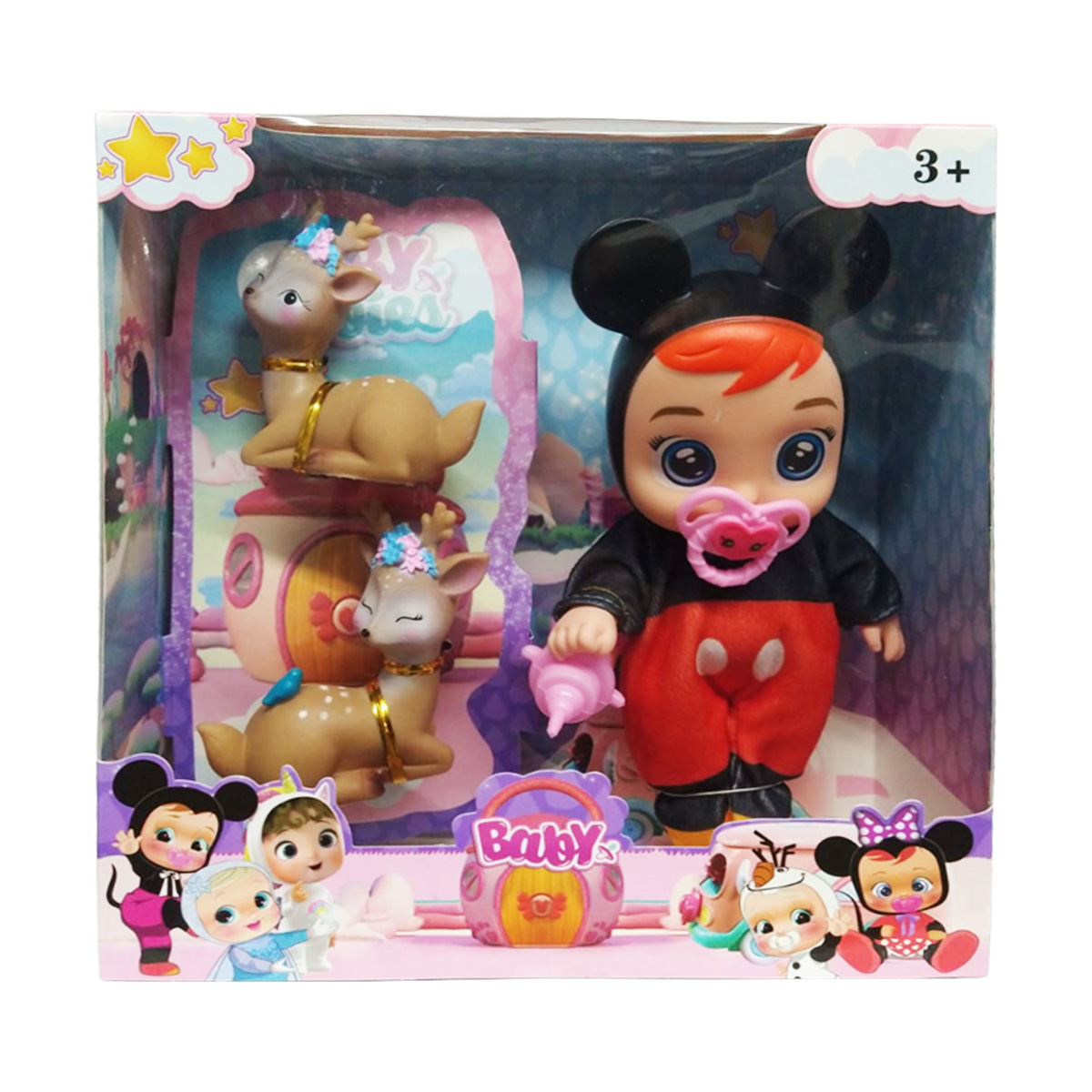 Muñeco Bebe Lloron con Accesorios Mickey Mouse