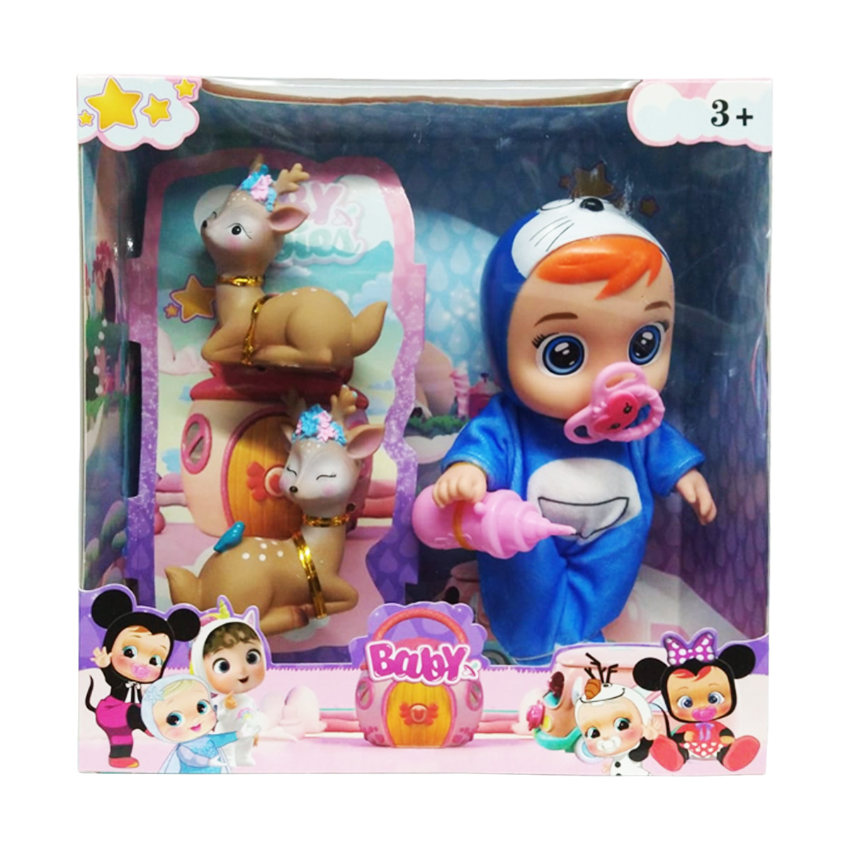 Muñeco Bebe Lloron con Accesorios Doraemon