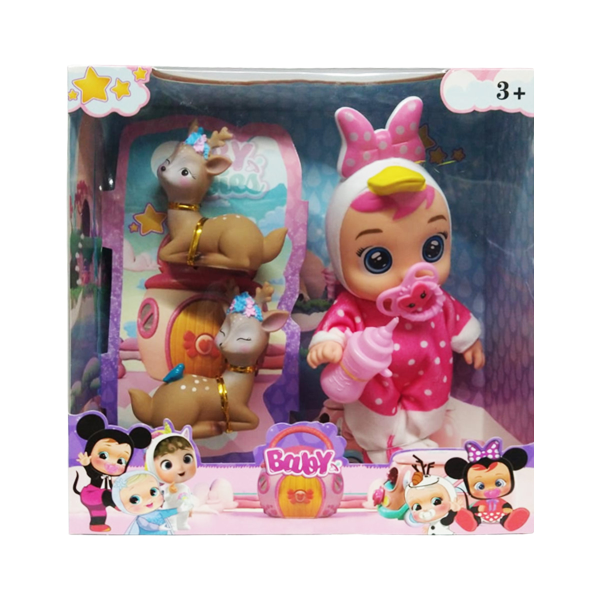 Muñeco Bebe Lloron con Accesorios Pato Daisy Donald