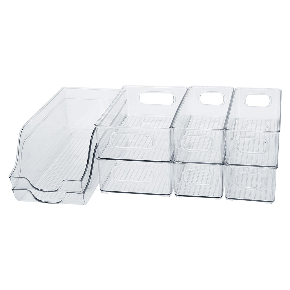 Organizadores Para Refrigerador Set De Contenedores 8 Piezas con Asas