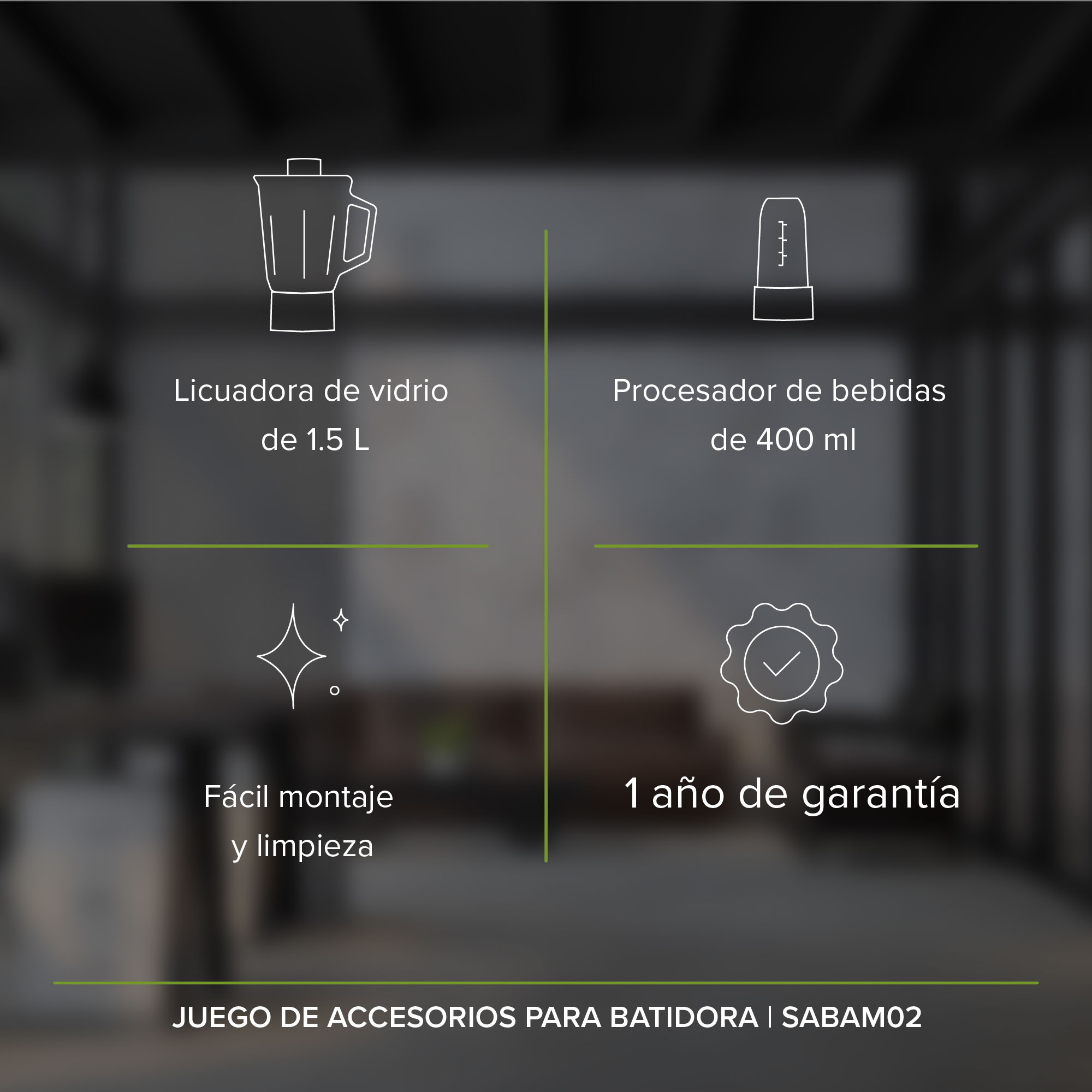 Accesorios Para Batidora De Pedestal BAM02 6 Litros Avera SABAM02