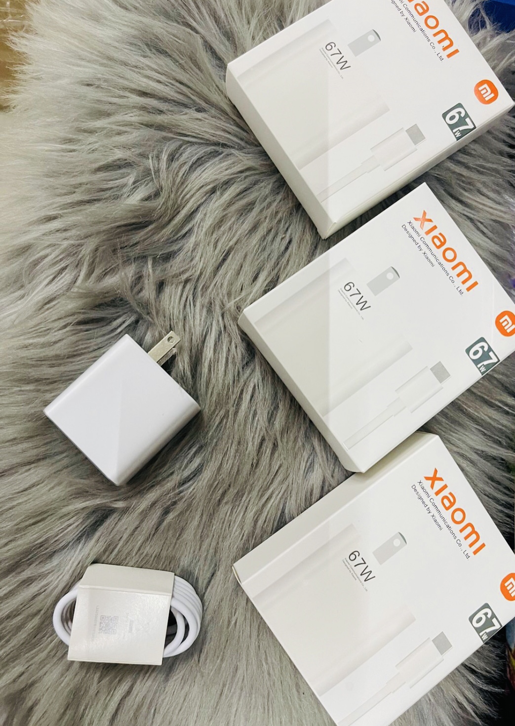 Cargador 67W Para Xiaomi Carga Rapida Tipo C Caja Blanca 1 Puerto USB