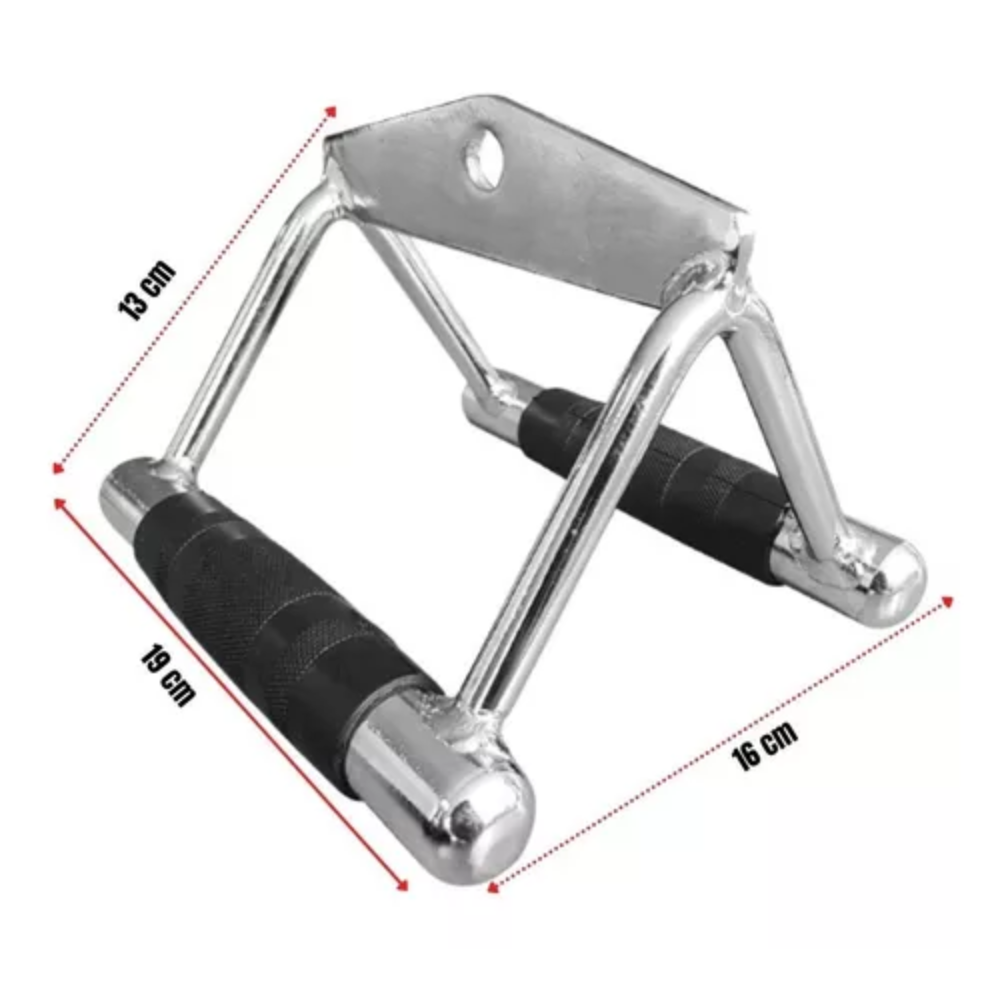 Maneral Agarradera Jaladera Doble D Polea Gym Con Recubrimiento