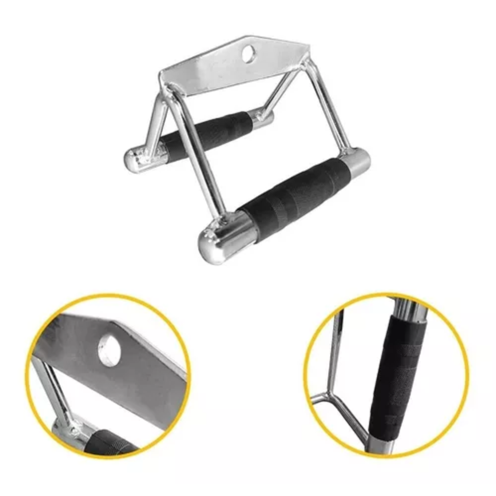 Maneral Agarradera Jaladera Doble D Polea Gym Con Recubrimiento