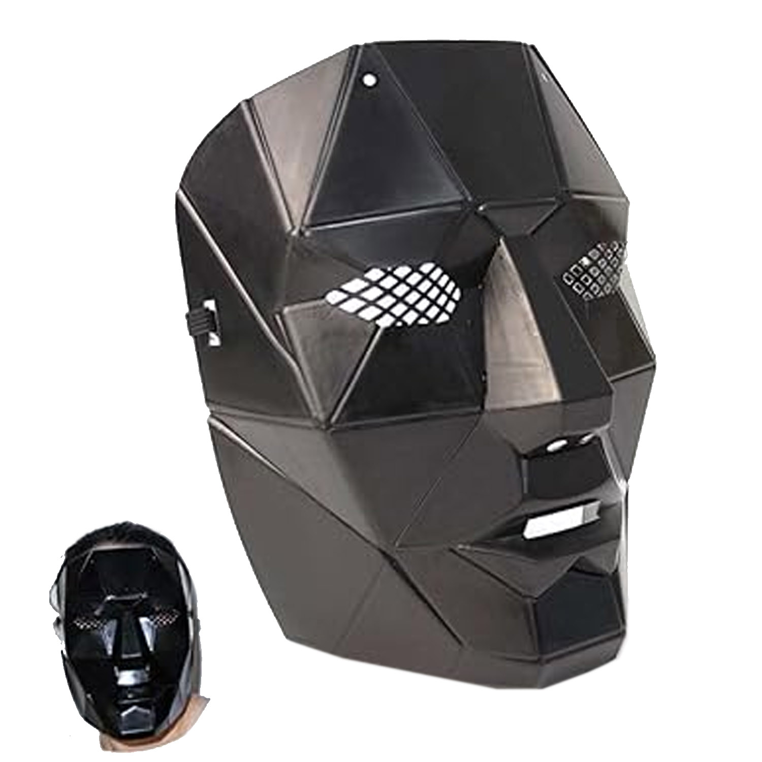 Máscara Disfraz de Halloween MXSUI-001-1 1 pza, 25x18x4cm Plástico PVC Máscara Negra, SkuidBos