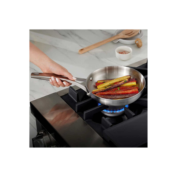 Juego de utensilios de cocina de acero inoxidable Calphalon Premier de 12 piezas.