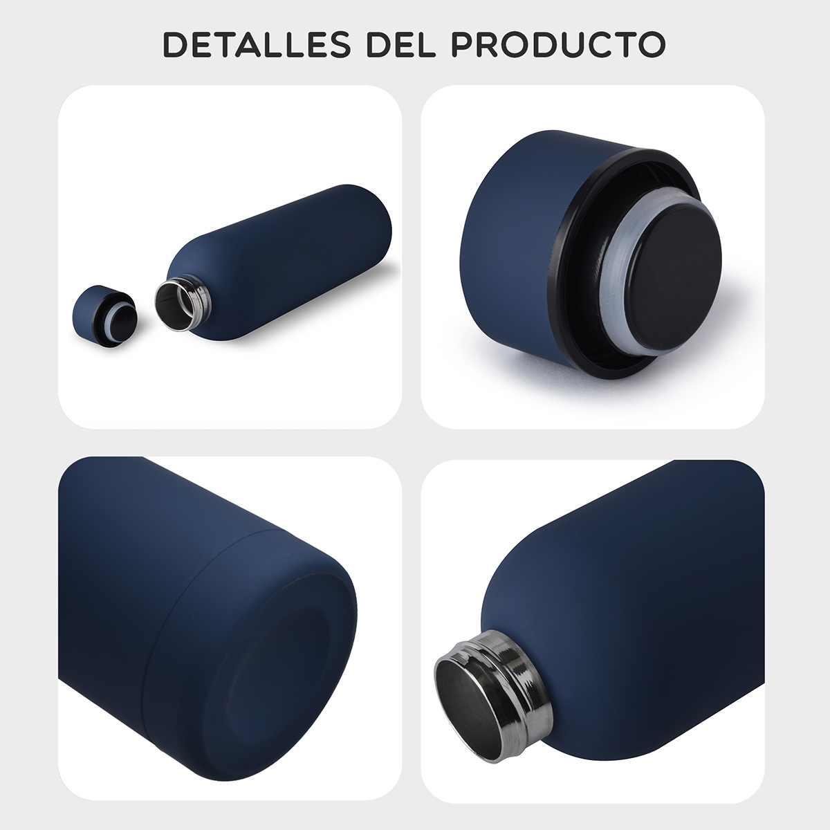 Termo Botella Acero Inoxidable Fría/caliente 750 Mililitros, Negro