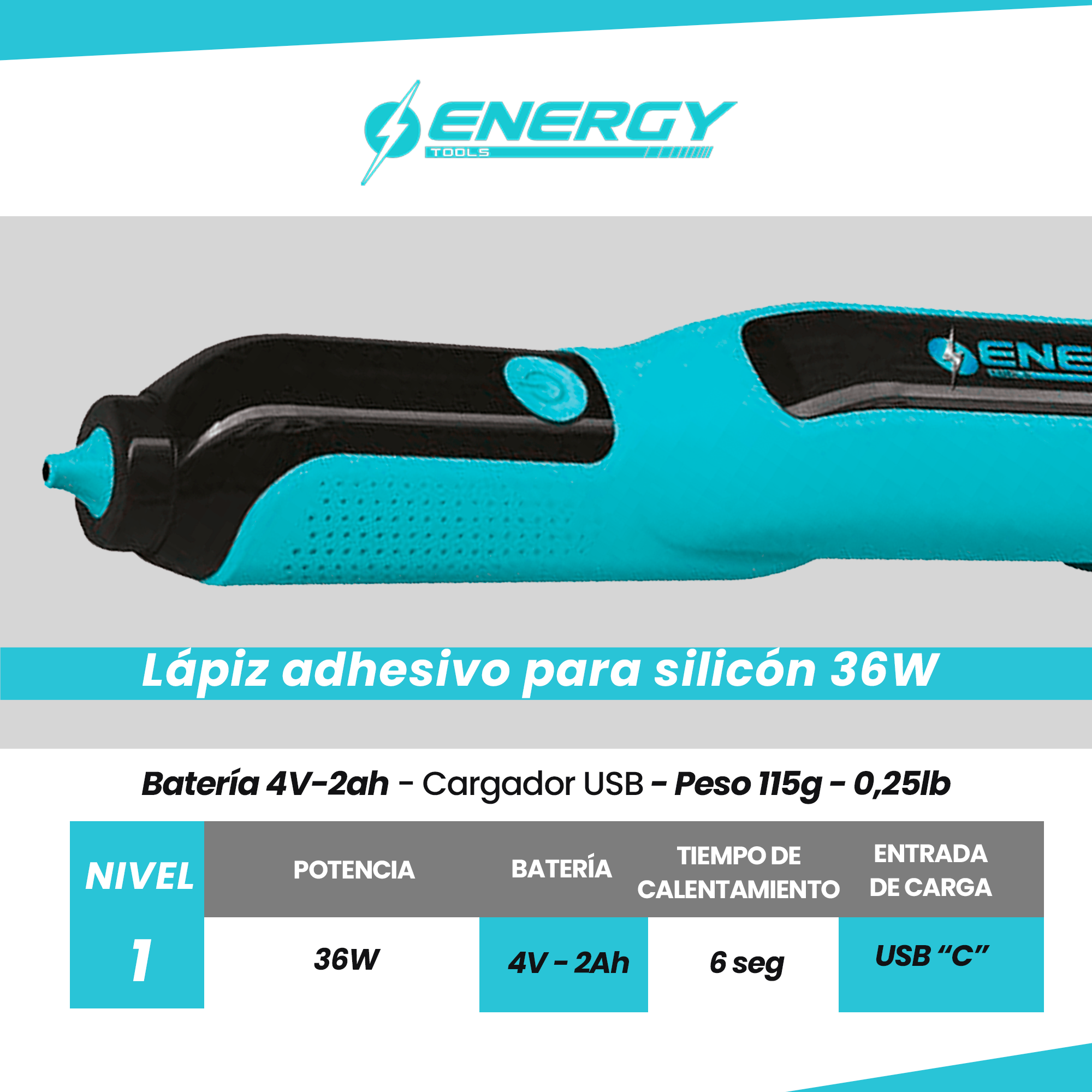 Pistola de Calor - Pistola de Silicon Caliente - Incluye 8 Barras de Silicon Delgadas - Ideal para Manualidades