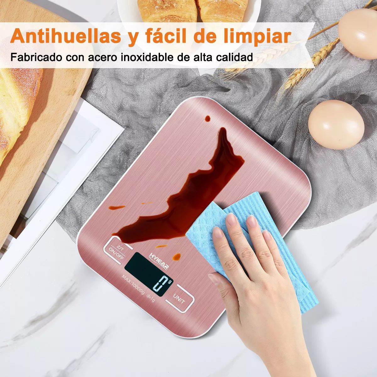 bascula de cocina digital recargable con usb 