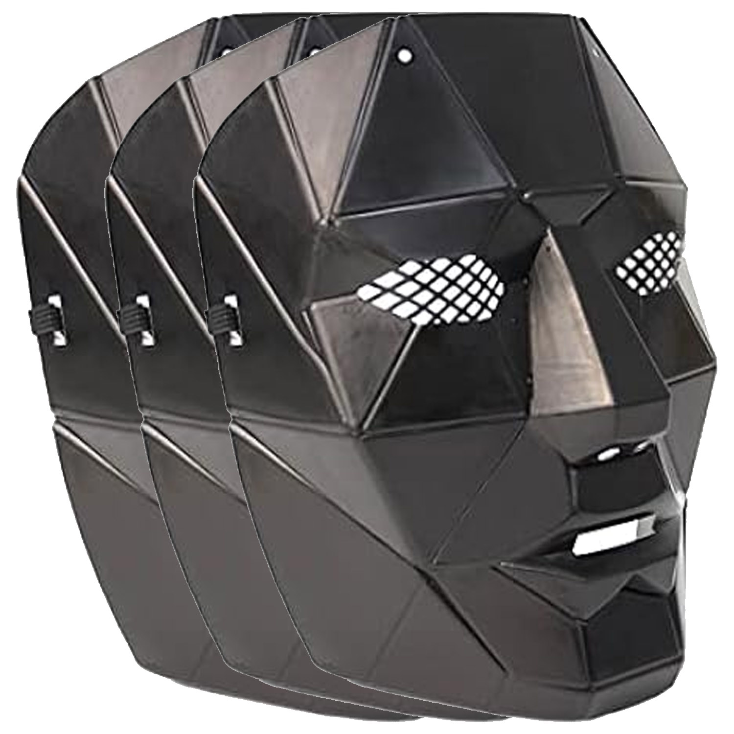 Máscaras para Cumpleaños Horror MXSUI-003-3 3 pzas, 25x18x4cm Plástico PVC Máscara Negra, SkuidBos
