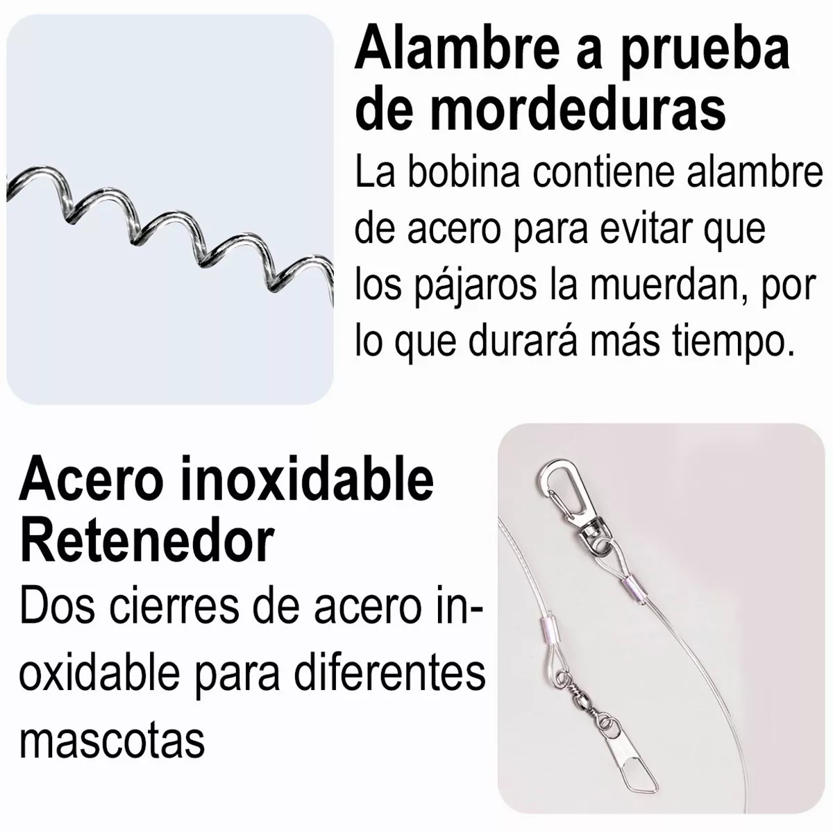 Correa Arnés Anti-mordedura 6 M Flexible Mascota Loro Pájaro