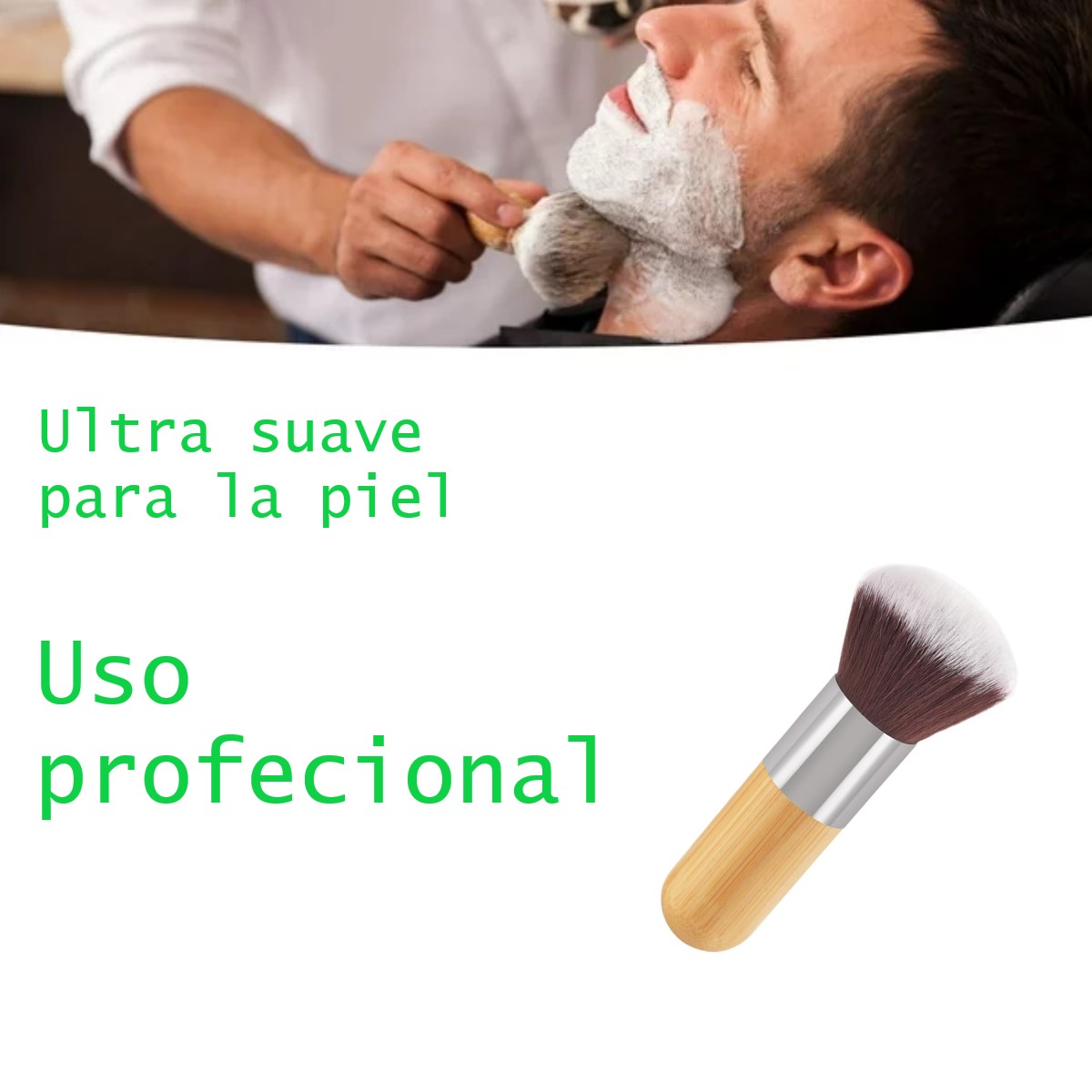 Cepillo afeitar mango madera hombre limpieza Facial alta calidad salón profesional afeitadora